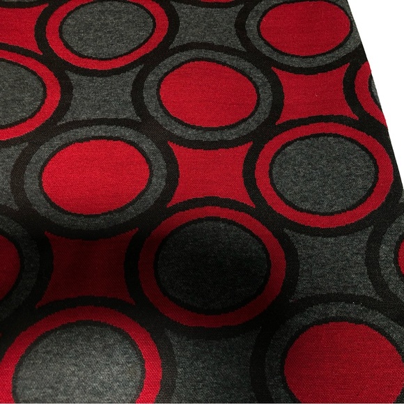 Studio Point Fitted Stretch Skirt, Sz M, Gray/Black/Maroon - Picture 4 of 12